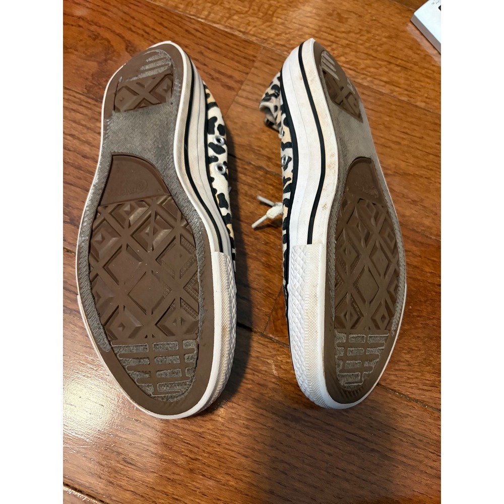 Converse Shoreline Sneakers Womens 9 Tan Leopard Print Slip On Low Top 567022F - Picture 4 of 5